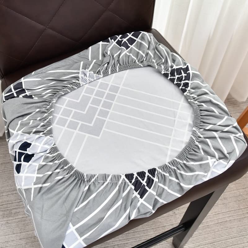 Lot De 4 Housse De Chaise De Bar Incurvée Avec Accoudoirs - Extensible Scandinave Pour Tabouret Pivotant