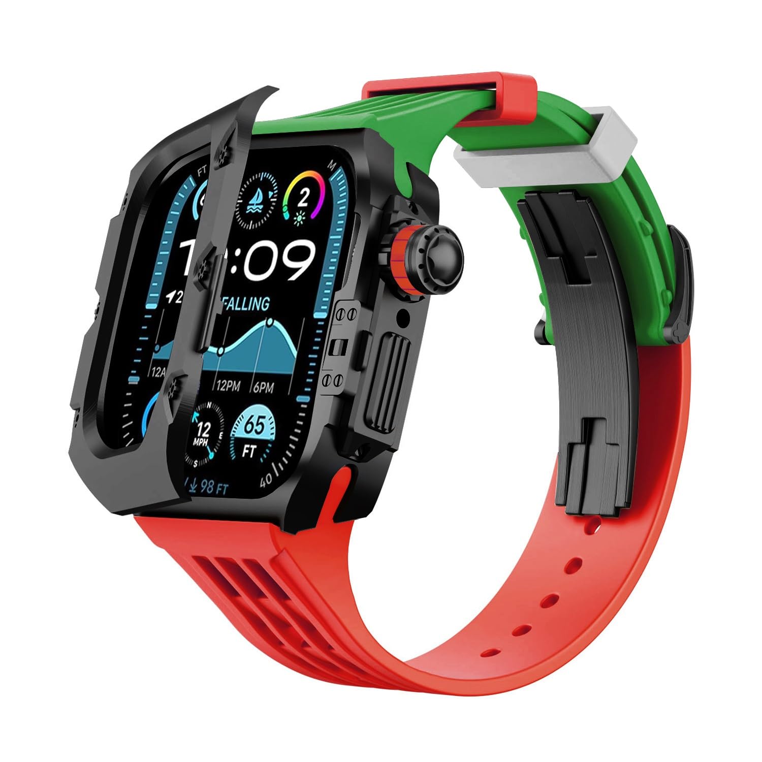 Kit modification bracelet de montre en fluororoubber haute performance iWatch - 8