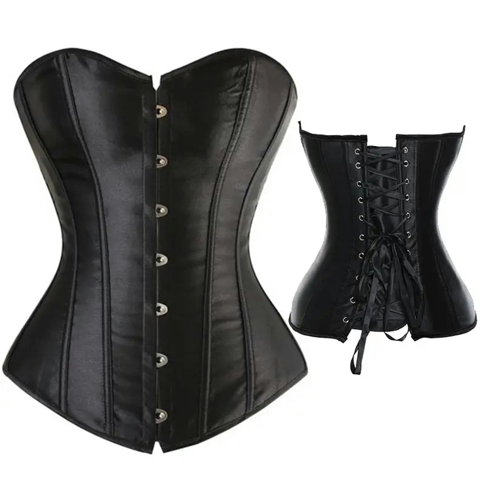 MdybF Corsetto Donna Topt di Corsetto sotto Il Corsetto da Donna Push-Up Bustier Push-Up Plus Size-Nero-5Xl