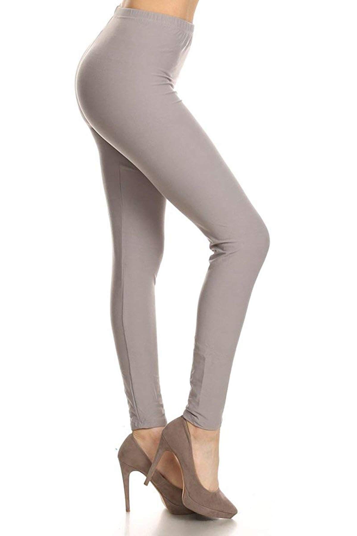 Leggings Depot Women's High Waisted No-Roll Leggings, 1" Waistband