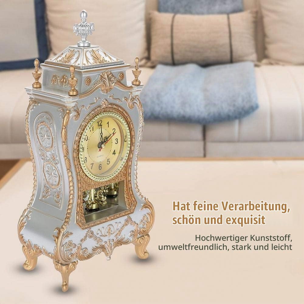 Haofy Vintage Tischuhr, Antique Home Hotel Dekorativ(Weiß)