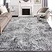 Area Rug Living Room Rugs - 9x12 Large Soft Indoor Neutral Modern Abstract Low Pile Washable Rug Carpet for Bedroom Dining Room Farmhouse Home Office - Grey