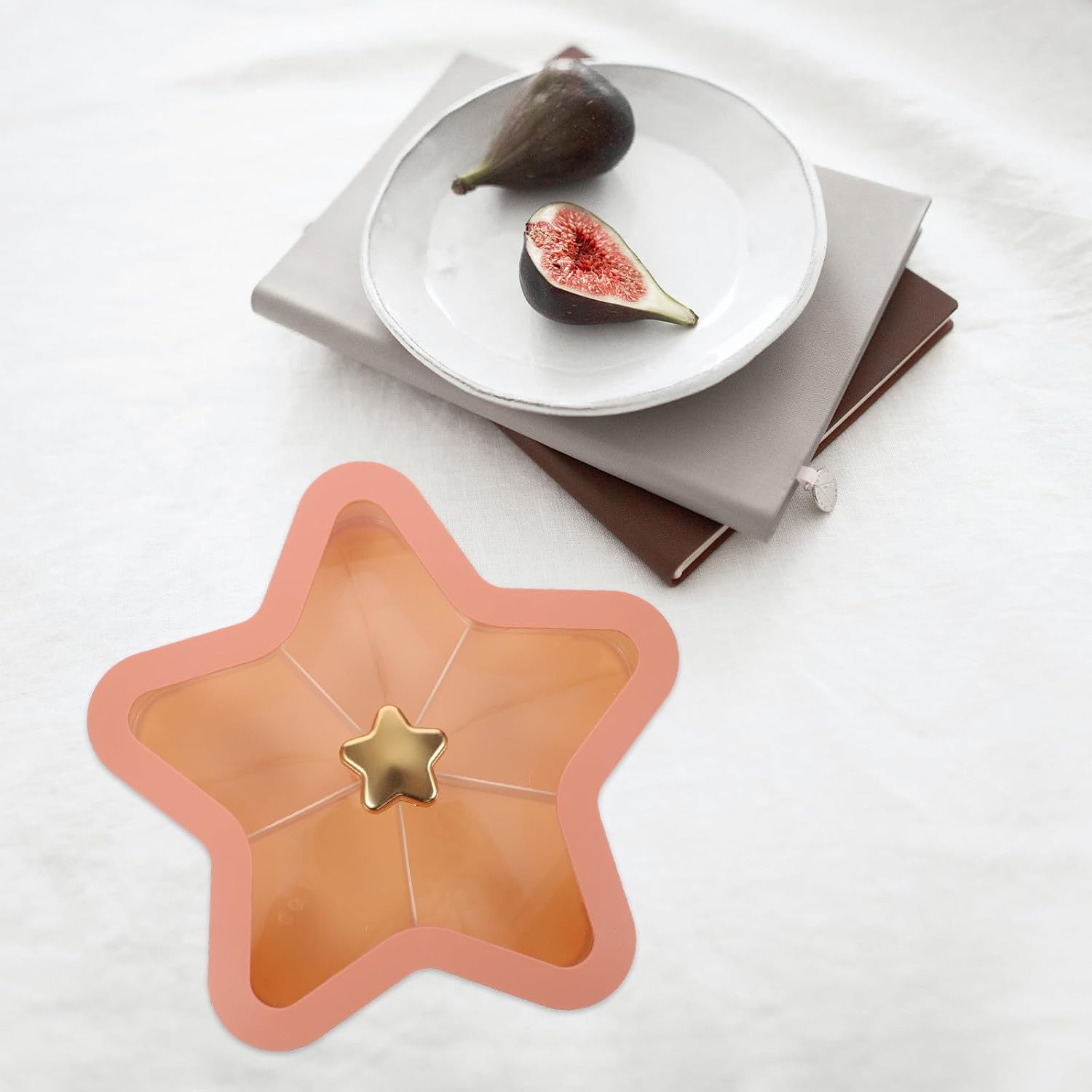 BESTOYARD Pink Star Plastic Candy Server for Holiday Parties Xmas
