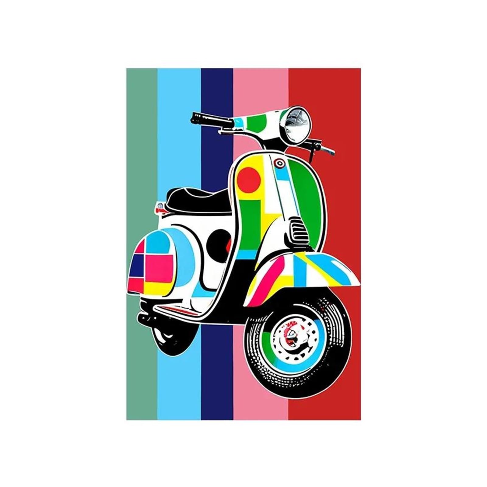 Póster impreso en lienzo HD de motocicleta retro XENITE, arte de pared duradero de 40x60cm
