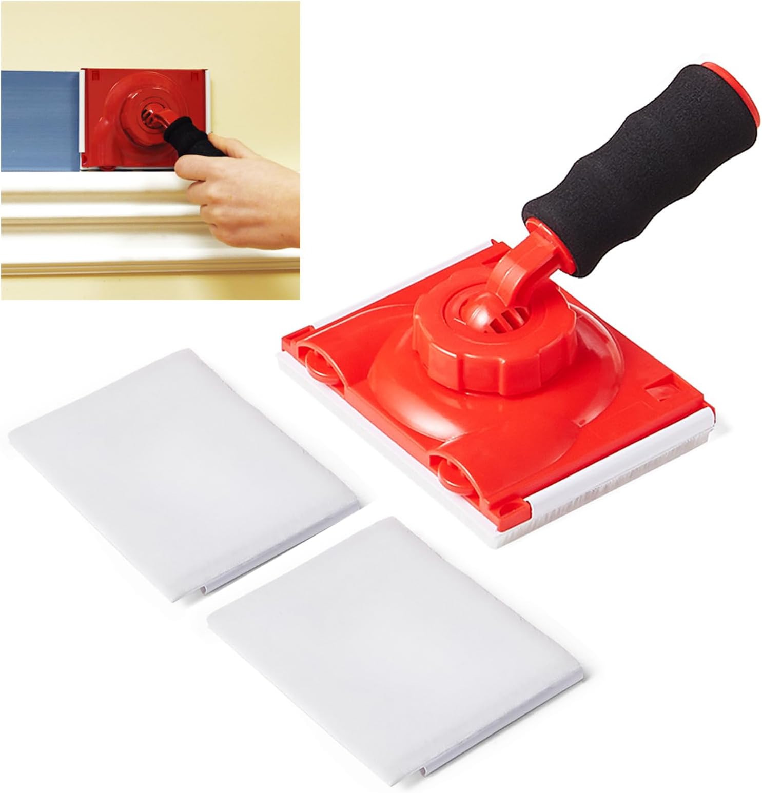 GRSL43 Paint Edger Trimmer with 2 Replacement Pads | Improved Guide Wheels | Edge Painting Tool for Walls, Ceilings, Corners & Trims | Paint Pad Applicator, Edge Trimmer & Paint Edger Tool