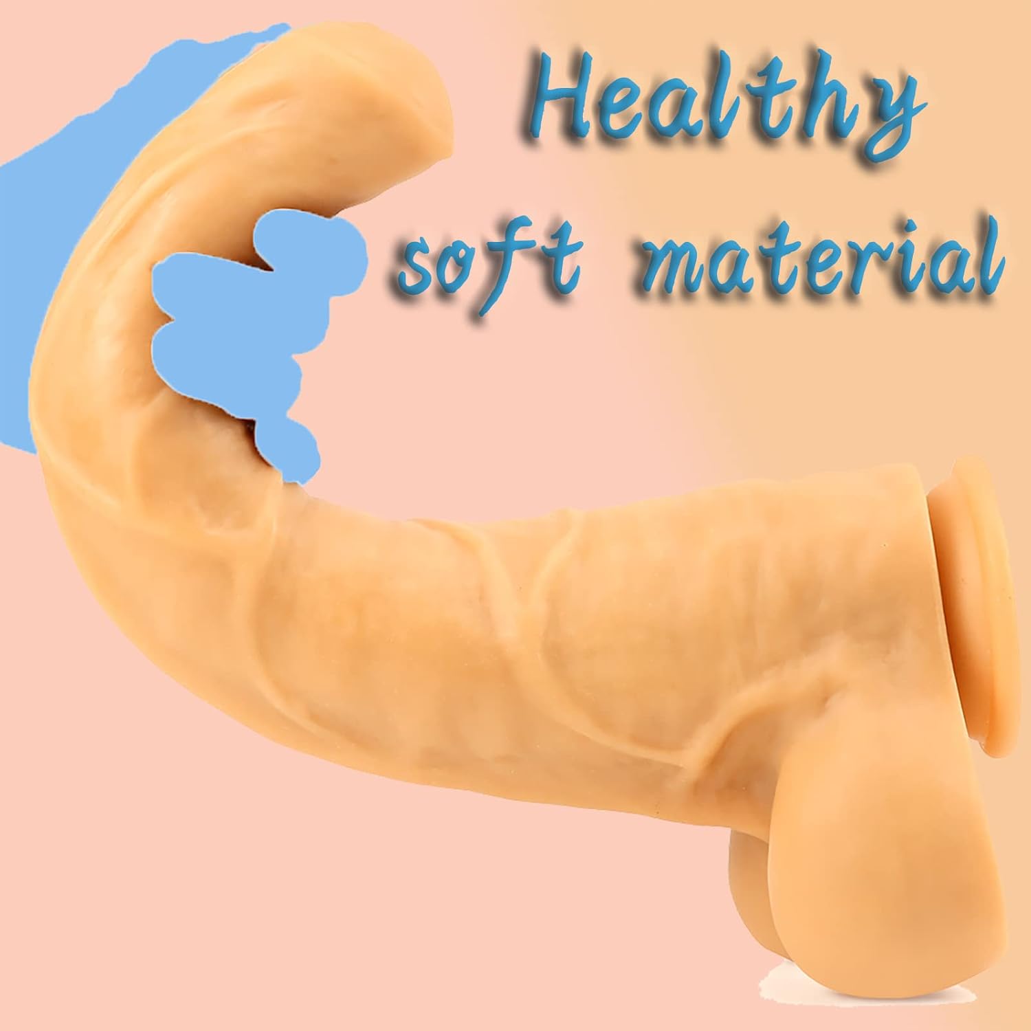 Giant Horse Dildo,Thick Long14.76 Inch Purse Dildoes Animal Dildos Pseudois Adult Sex Toy for Women Suction Fat Dilldos XXL Realistic Fake Penis Personally Free Masturbation Stick (Flesh -Colored)