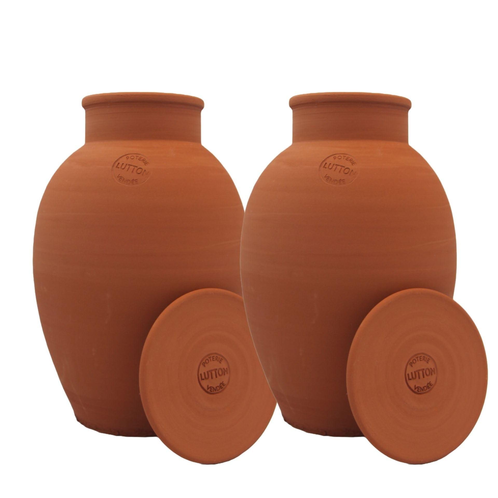 Duo d’Ollas Jardinier Taille XL 8 L – Fabrication Française – Arrosage Autonome Naturel et Économique pour Potager et Jardin
