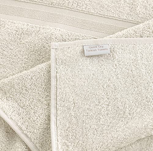 All Design Cream Bath Towels Set Quick-Dry, Soft, High Absorbent 100% Cotton Towels For Bathroom Guests Pool Gym Camp Travel College Dorm (6 Piece Towel Set, Ivory Lace) #TOP4