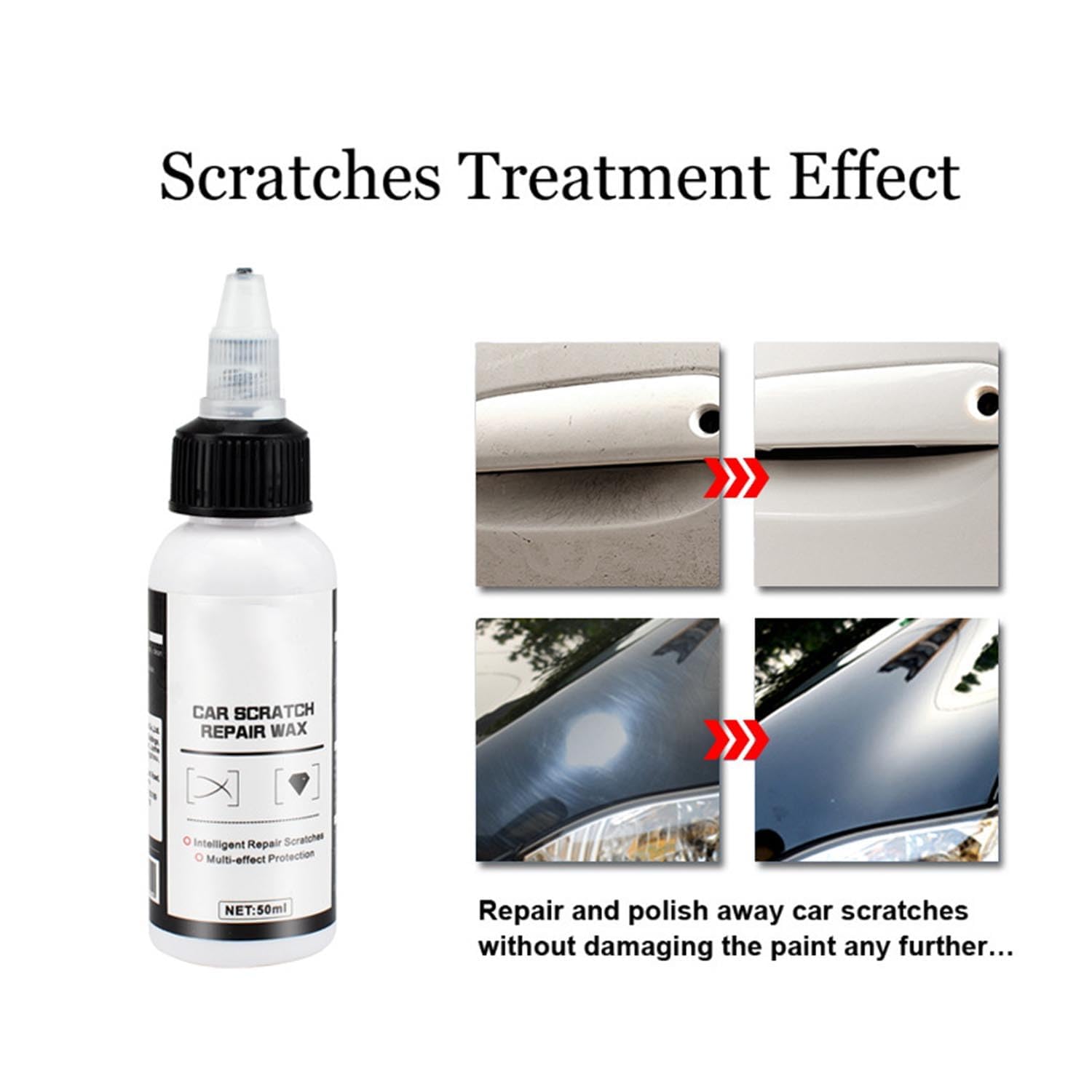 Cera Ripara Graffi Auto V-Vaxy 50ml - Lucidante Per Vernice Con Effetto Anti-Swirl