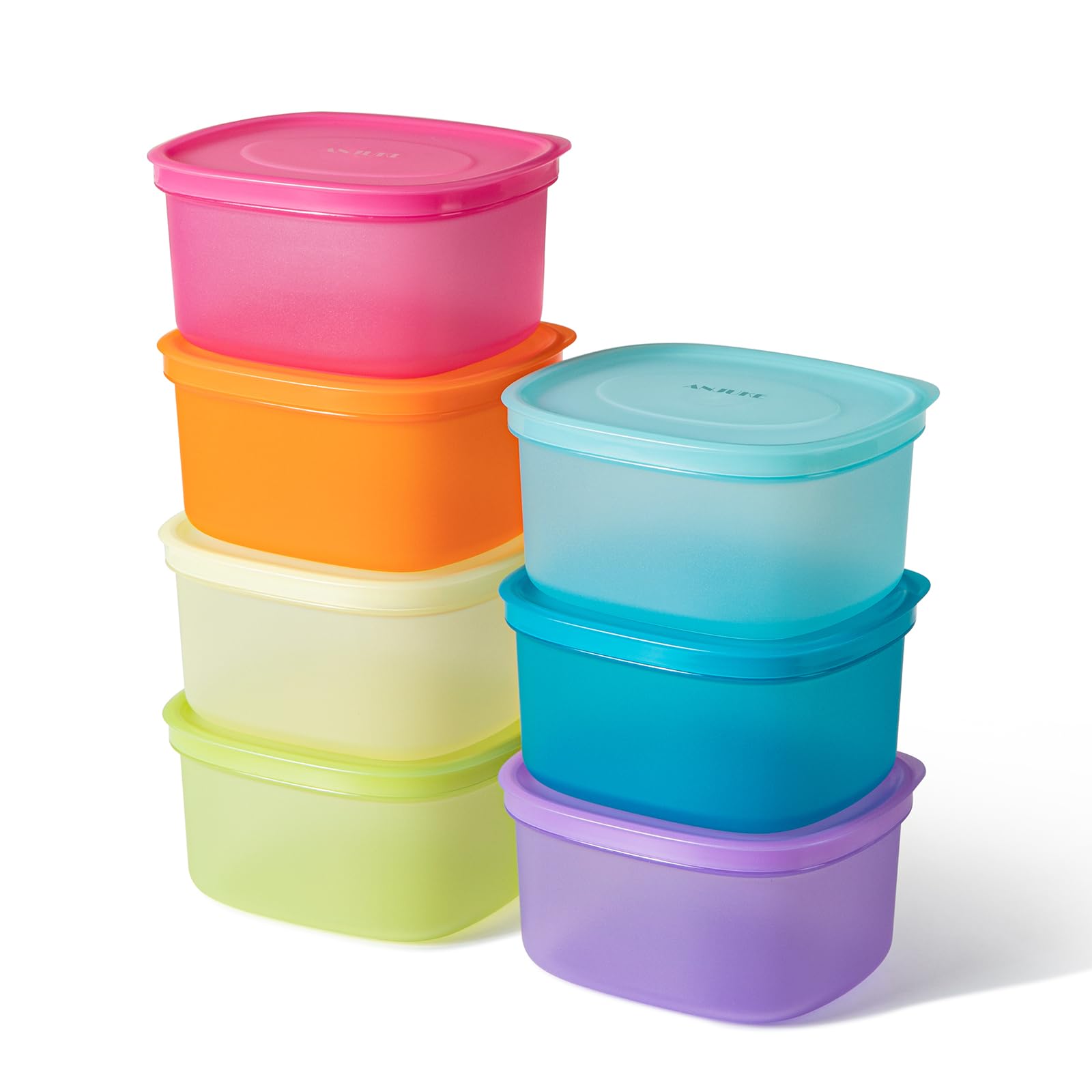 7PCS botes cocina almacenaje, recipientes para alimentos Reutilizables - Microondas, Lavavajillas, Recipientes de Almacenamiento en el Congelador Para la Preparación de Comidas(900ML)