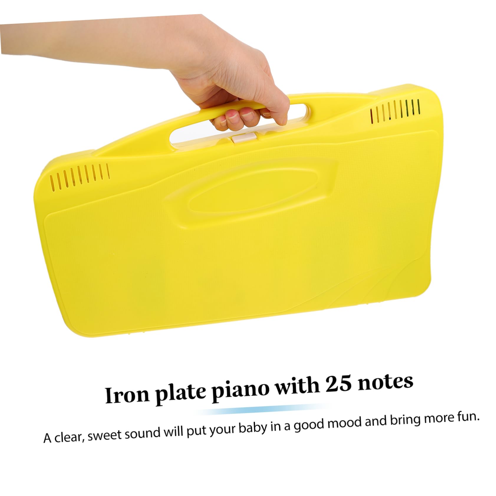 Yardwe Xilófono Madera con Percusión Metalófona de 25 Notas, Instrumento de Percusión para Niños con Placa de Hierro y Sonido Claro para Educación Temprana
