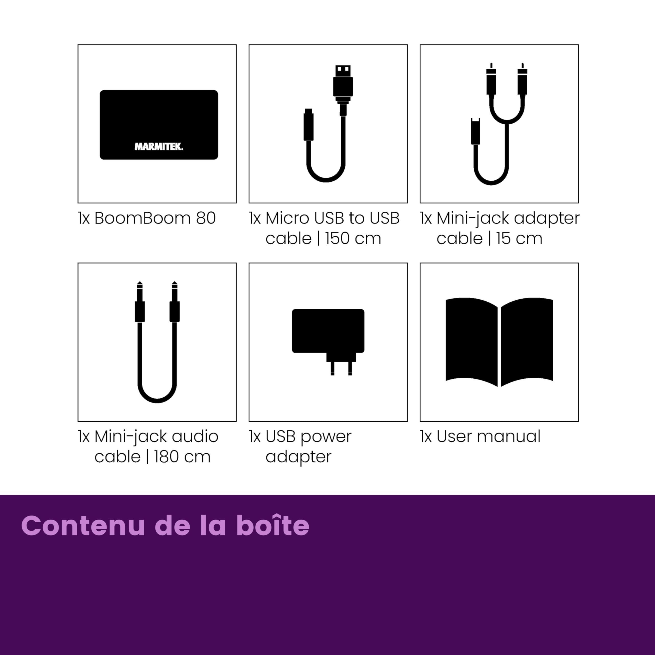 Marmitek BoomBoom 80 - Récepteur Audio Bluetooth stéréo NFC pour Hi-FI | Récepteur Bluetooth pour musique sans fil, sortie jack 3,5 mm, alimentation USB, A2DP, veille et bouton de déconnexion