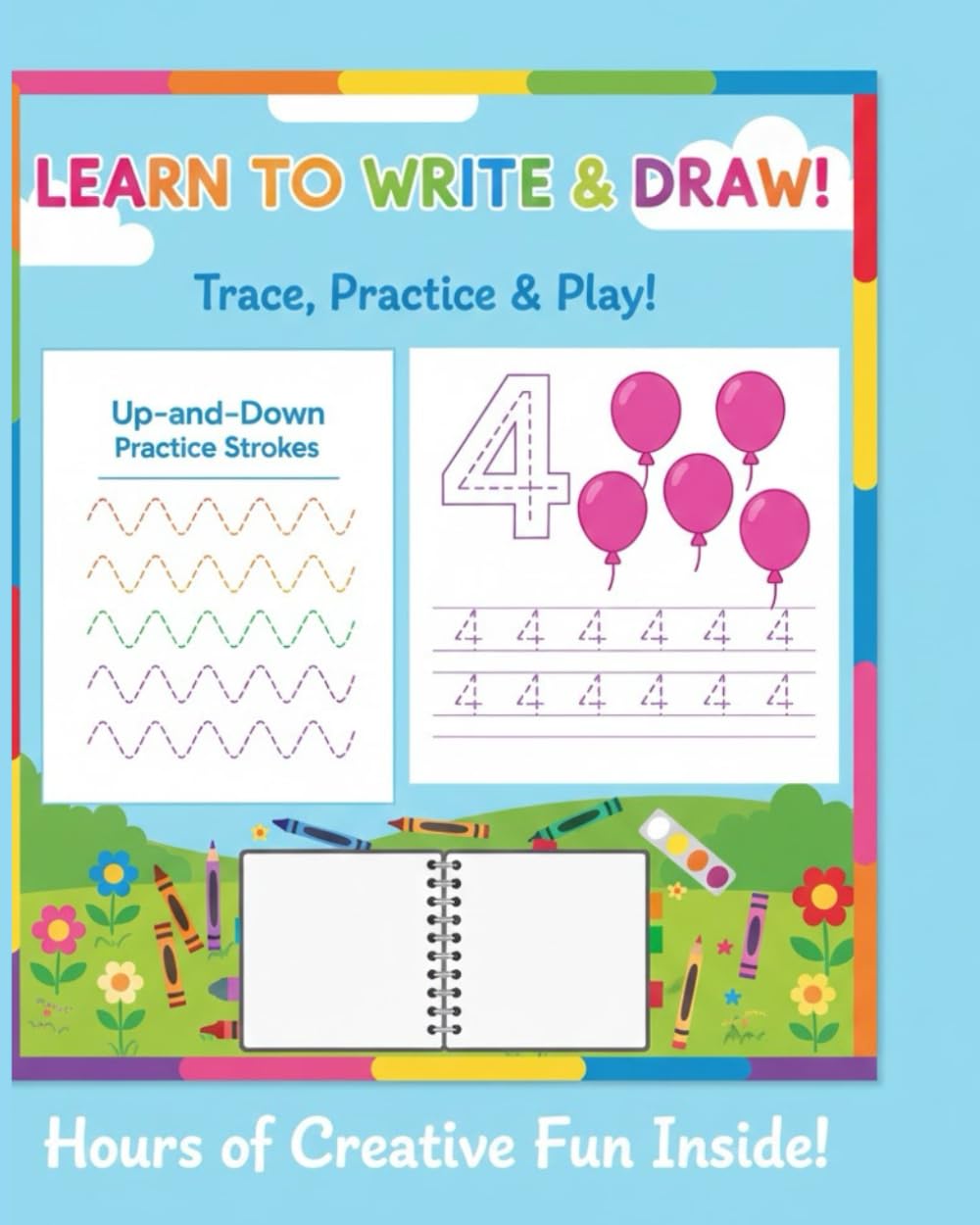Trace & Learn for Little Hands: Simple Tracing Worksheets for Kids | Paths, Mazes, Shapes, Lines & First Words
