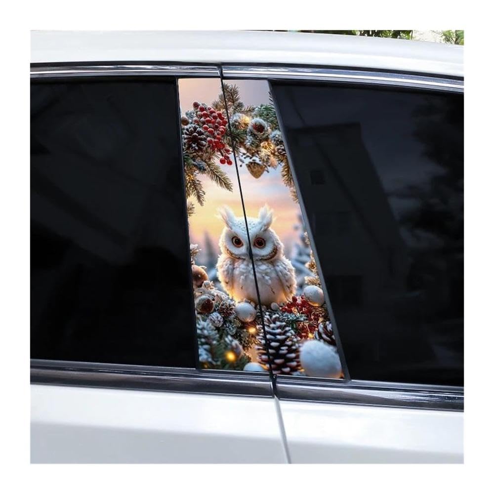 Body Parts 2pcs Car B-Pillar Decorative Decals Animals Car Center Column Stickers DIY Waterproof(B)