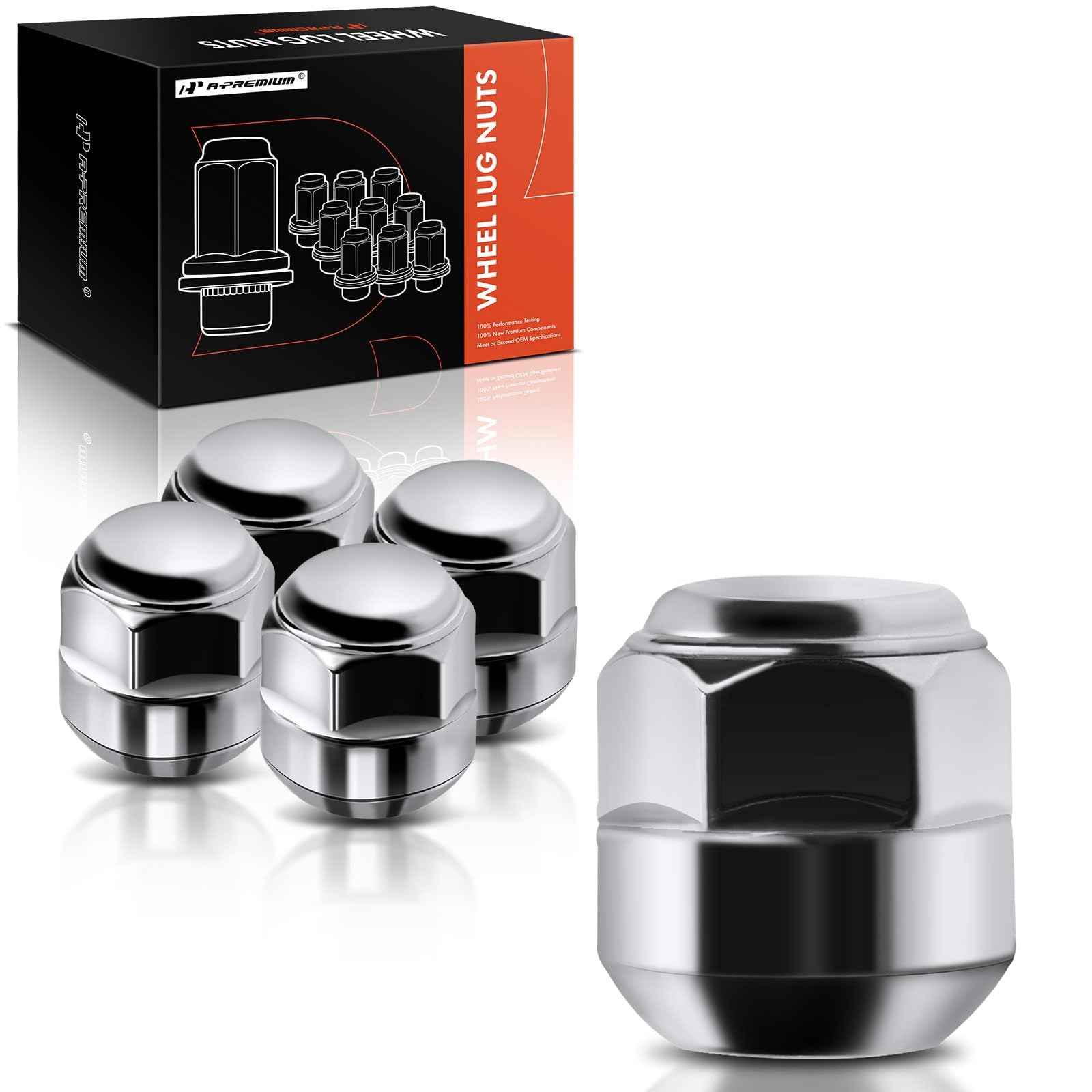 CTM 20pc Red Spline Tuner Lug Nuts – M14x1.5, 60° Conical Seat, 2” Height – Fit Honda Acura-616132