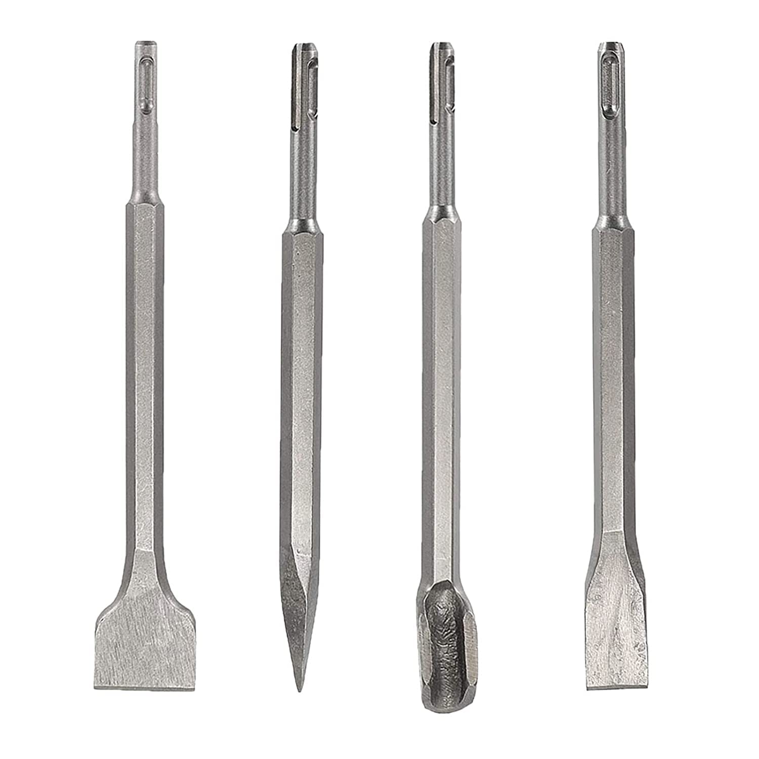 POWERTUFF 4 Pcs Chisel Bits Concrete Chisel Set Concrete Drill Bit Set