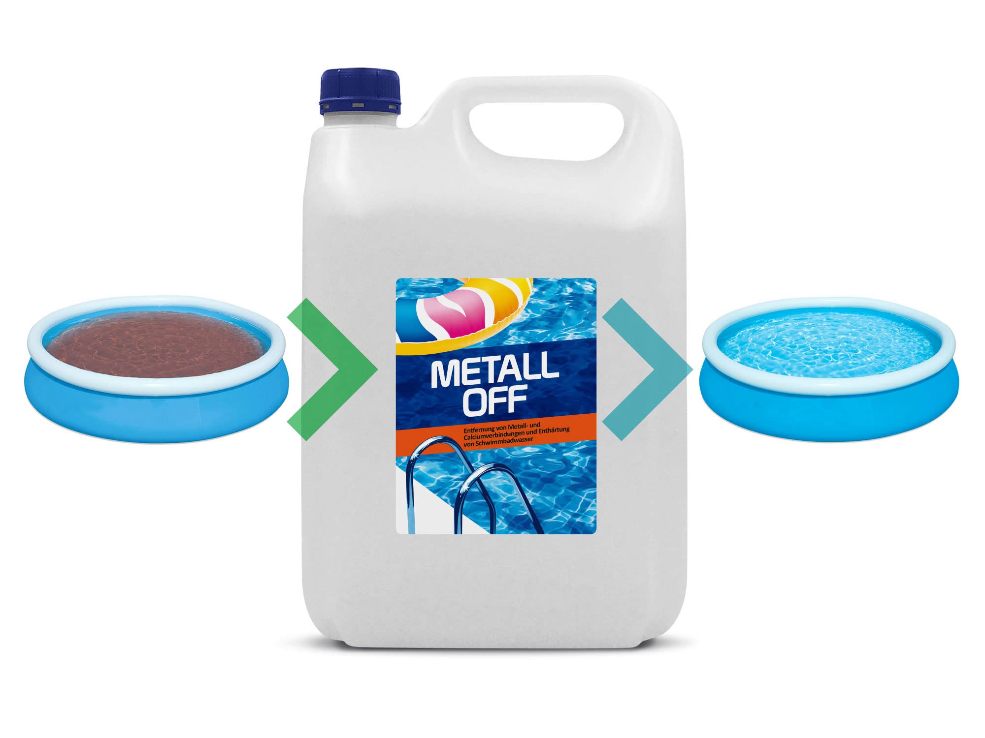 Gamix Metall-Ex für Pool | Metall entferner | Metall neutralisator für schwimbad | für kristallklares Wasser 4L