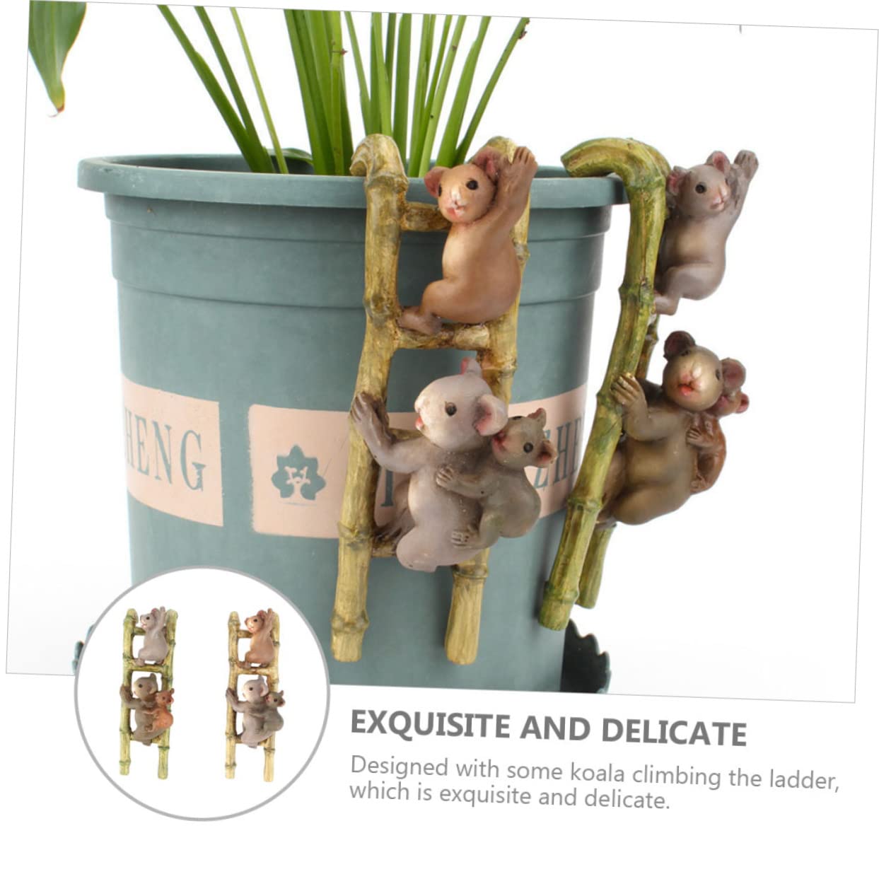 Koala Figur Kletternd - Harz Deko Für Blumentopf - Garten & Wohnung