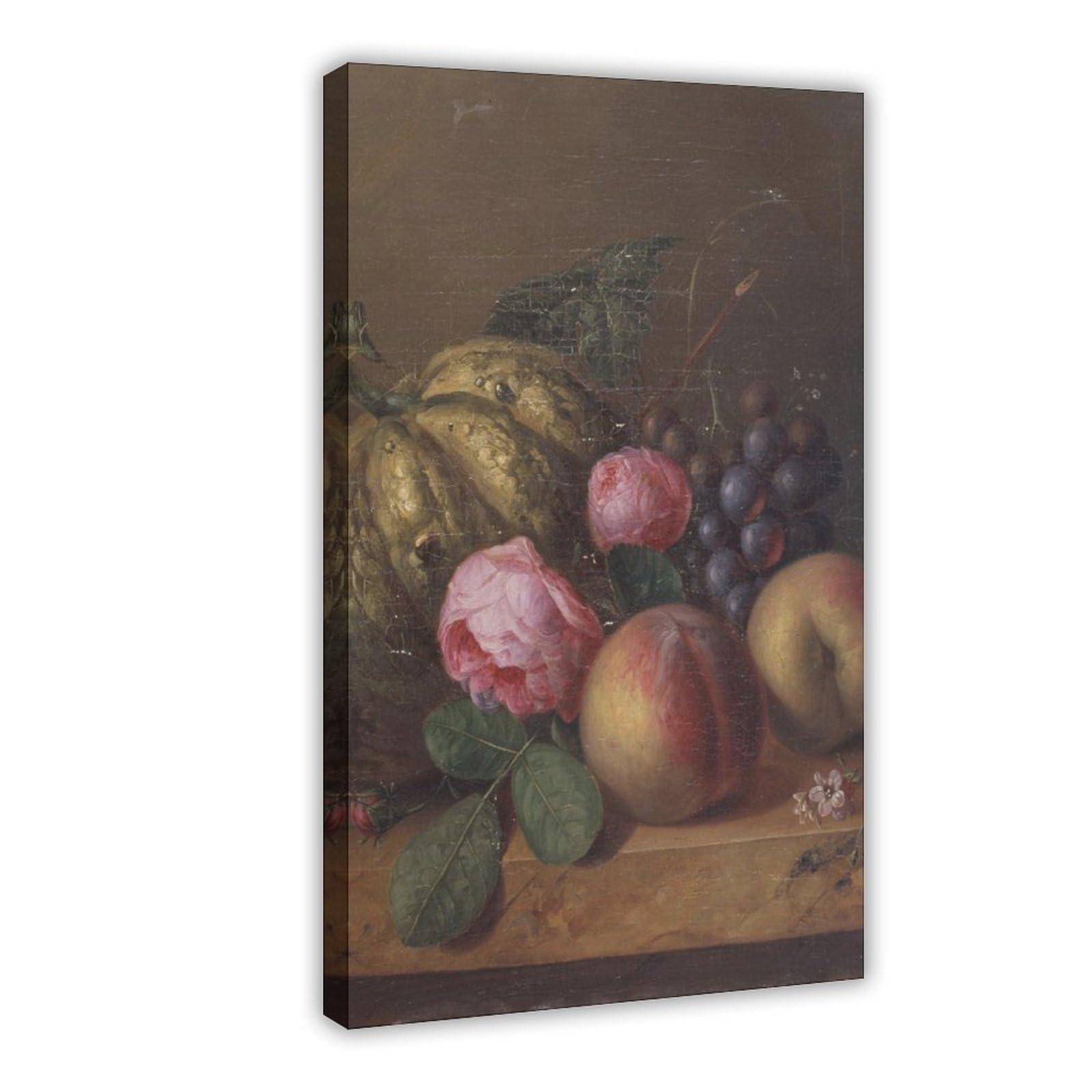 ASGRCN Still Life with Flowers And Fruits (19th Century) Canvas Poster for Dorm Room Decor Gift