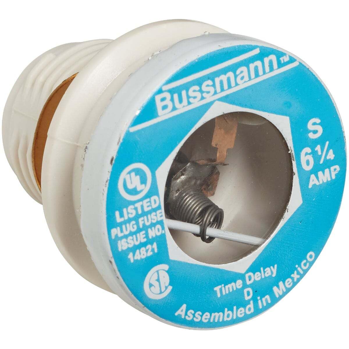 Cooper Bussmann BP/S-6 1/4 Plug Fuse Type S - Amazon.com