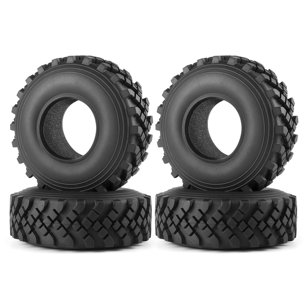 ZuoLan RC Tyres 40 mm Rubber 2.2 inch (4 Pieces, Fits 1:10 RC Rock Crawlers Cars, Wraith TRX4 TRX6 SCX10 SCX10-II, Teen, Adult)