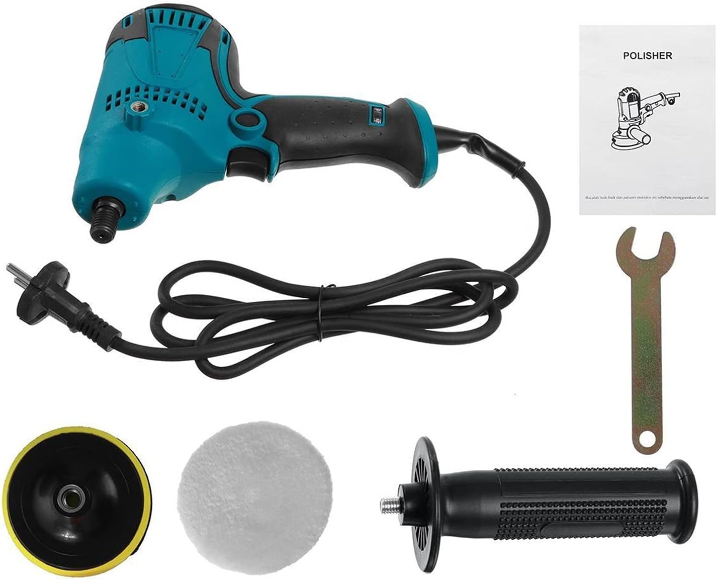 Polisher 1000W Adjustable Speed Polisher Car Electric Polisher Machine Waxing Machine Auto Furniture Polishing Tool Grinding Machin Use to Car Polish (Color : Type 2 Plug Type : E-U) (Type 1 E)