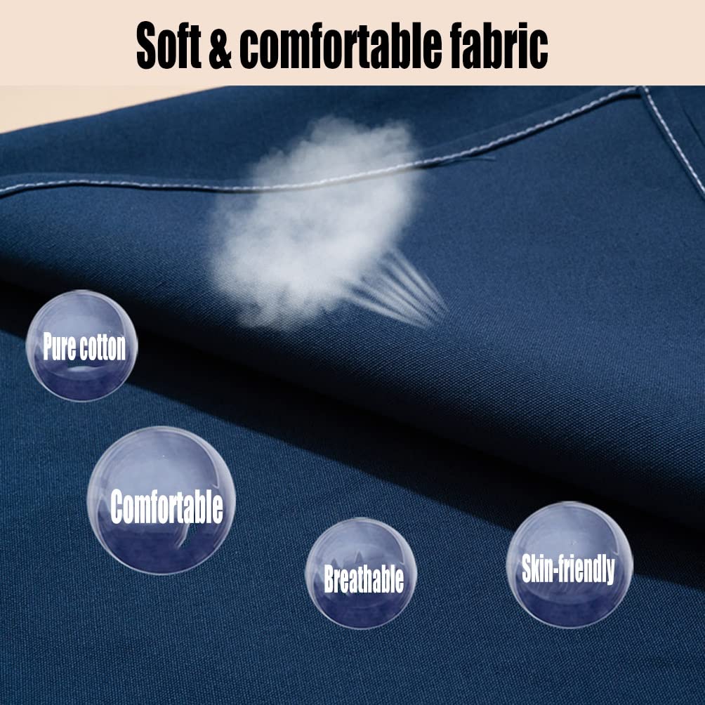 Delantal de Soldadura Denim Fashion Work Delantal, Baker/Barista/Bartender Tool Delantal, Hombres Y Mujeres Delantales Delantales con Bolsillos (Color : Blue, Size : 77x63cm)