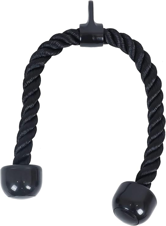 Fitvids Cable Attachment Set 800LB LoadCapacity Tricep Rope, Row Handle, StraightBar, V Bar Commercial Grade Cable MachineAccessories for Home Gym Workouts