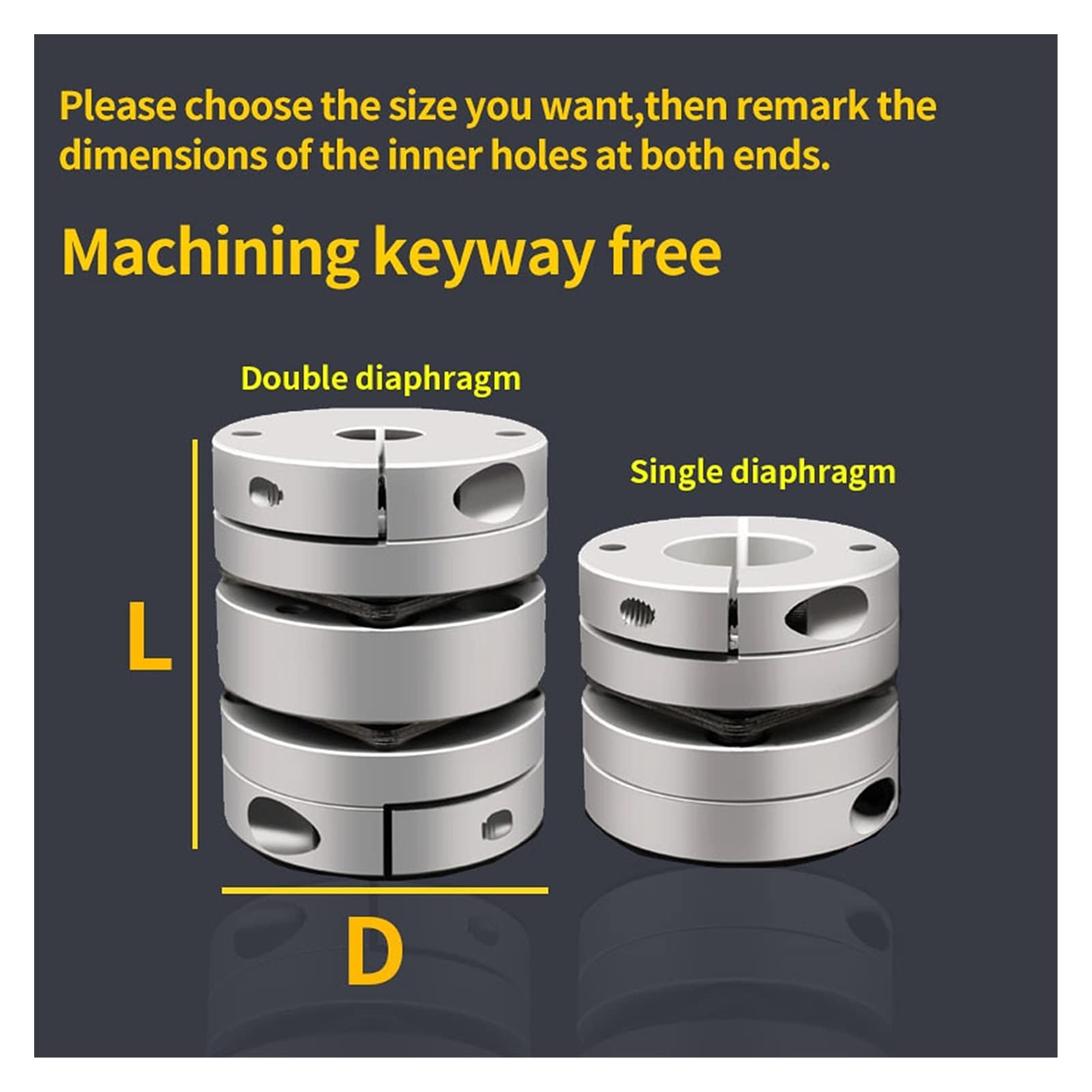 Amazon.com: JUN-STORE Coupler Shaft Coupler Aluminum
