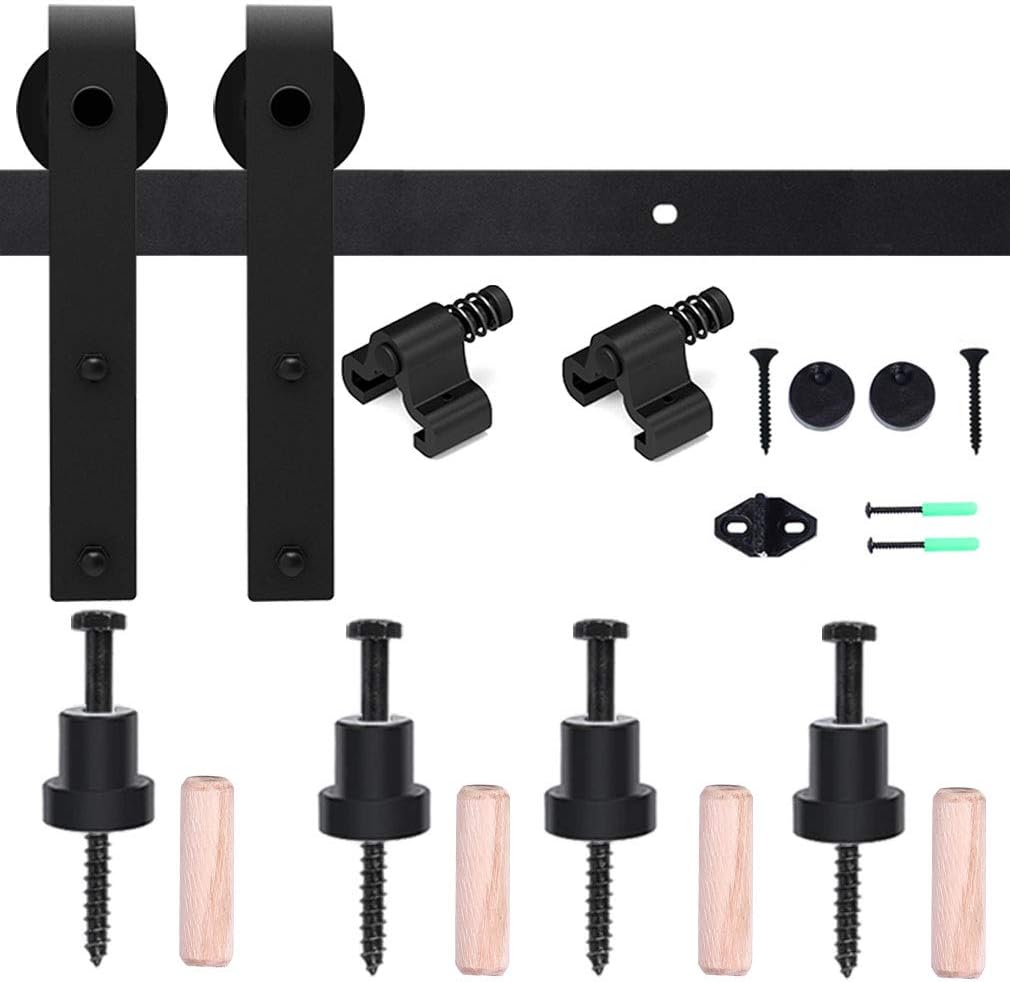 Monucep Schiebetürsystem 200cm - Komplett-Set Für Holztüren Bis 120cm