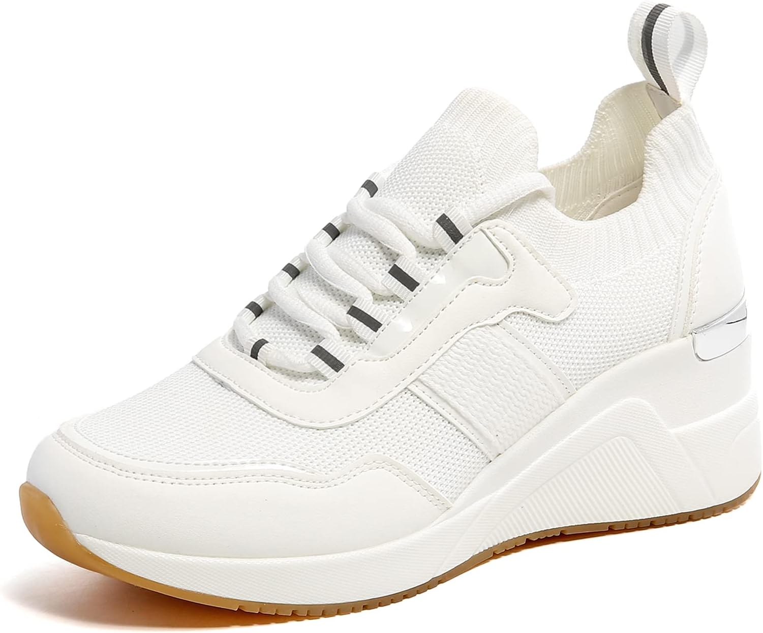Cestfini High Wedge Sneakers for Women Non-Slip Walking Shoes Fashion Sneakers Breathable PGYDX05W