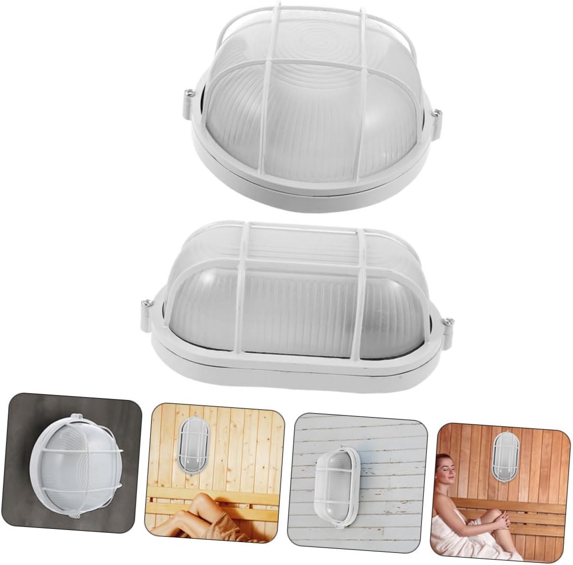 HANABASS 2pcs Explosion Fog Light for Sauna Rooms Easy to Install Wall Mount Lamp Indoor Lighting for Steam Rooms and Spa Accessories