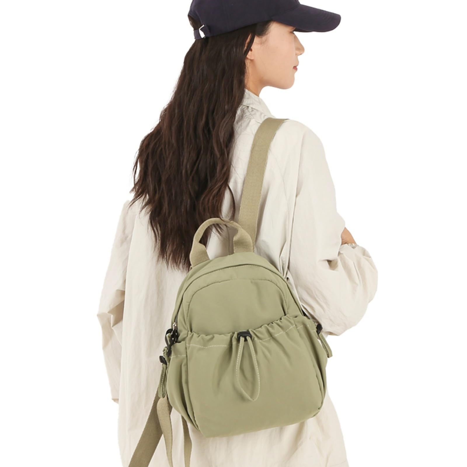 Zaino Mini A Cordone in Stile Coreano, Borsa Spalla Versatile Convertibile per Le Donne Escursioni Giornaliere-b