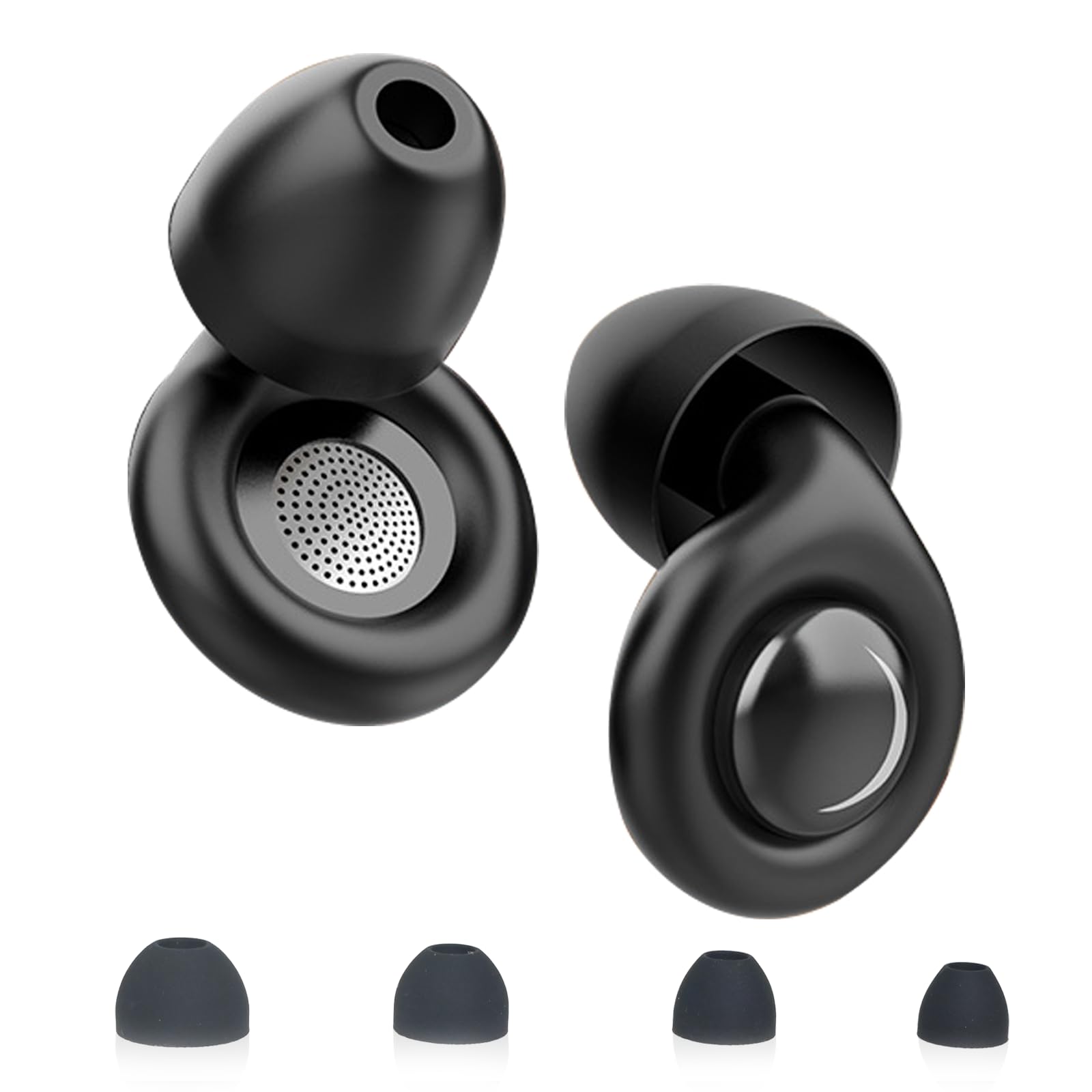 Bouchons d'Oreilles Réduction Bruit 35dB - Protection Auditive Professionnelle Pour Concerts, Travail & Sommeil - Haute Fidélité, Confort Maximal - 4 Tailles Incluses