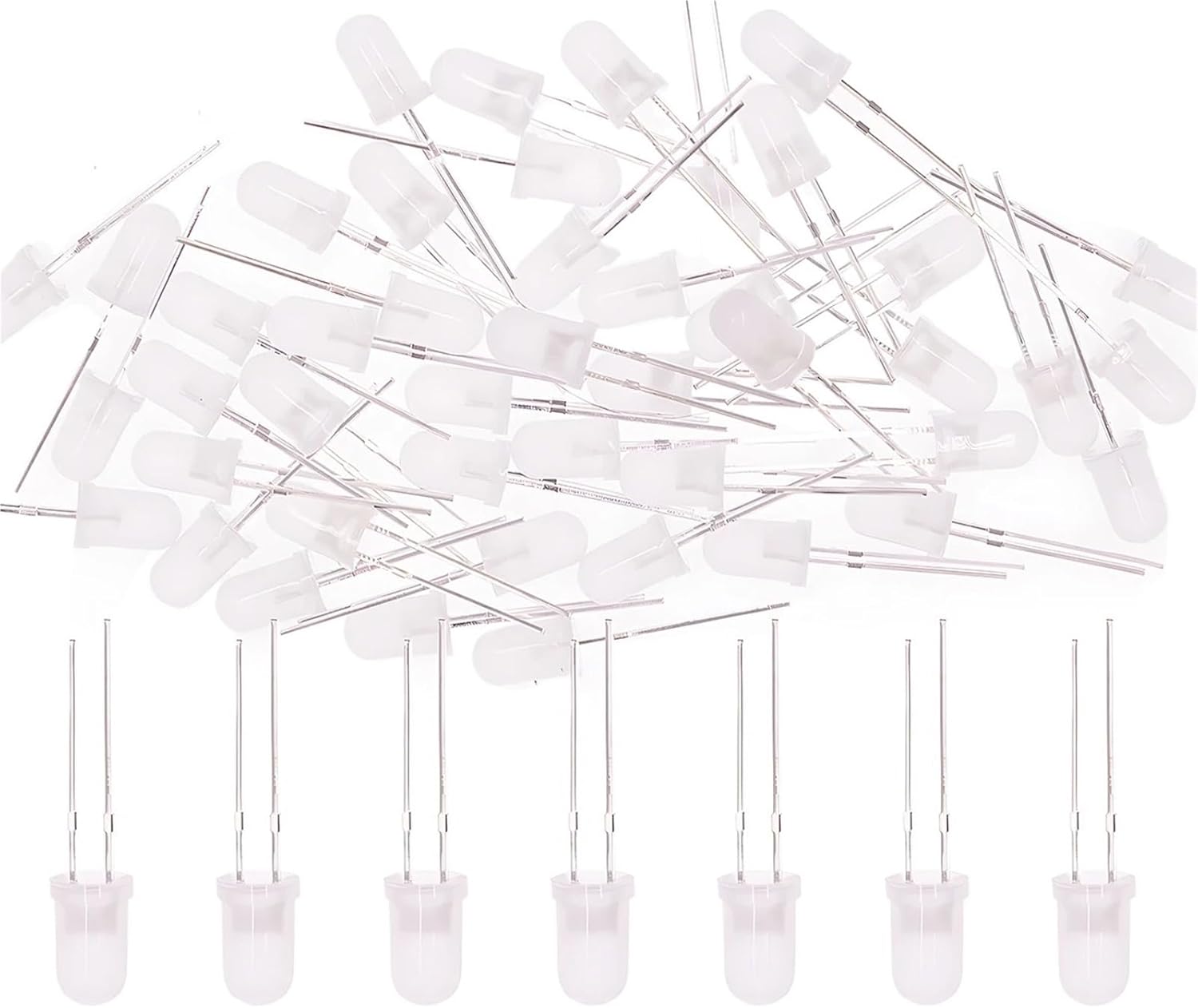 Individual Led Lights 3sets 5mm LED Diodes Assortment Kit Light Emitting F5 White Green Red Blue Yellow Orange(5mm Clear Mix)