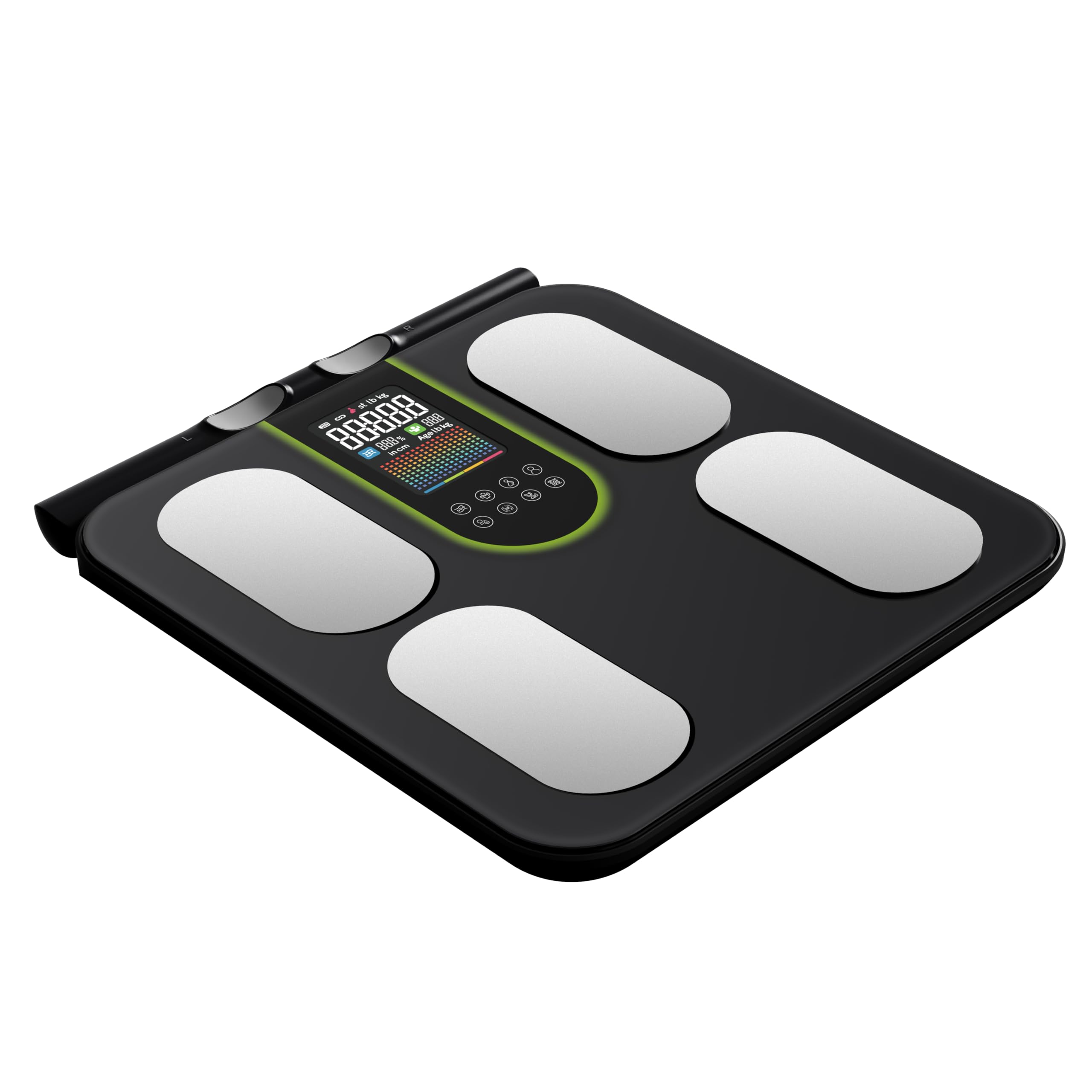 Balance de graisse corporelle à huit électrodes LCD