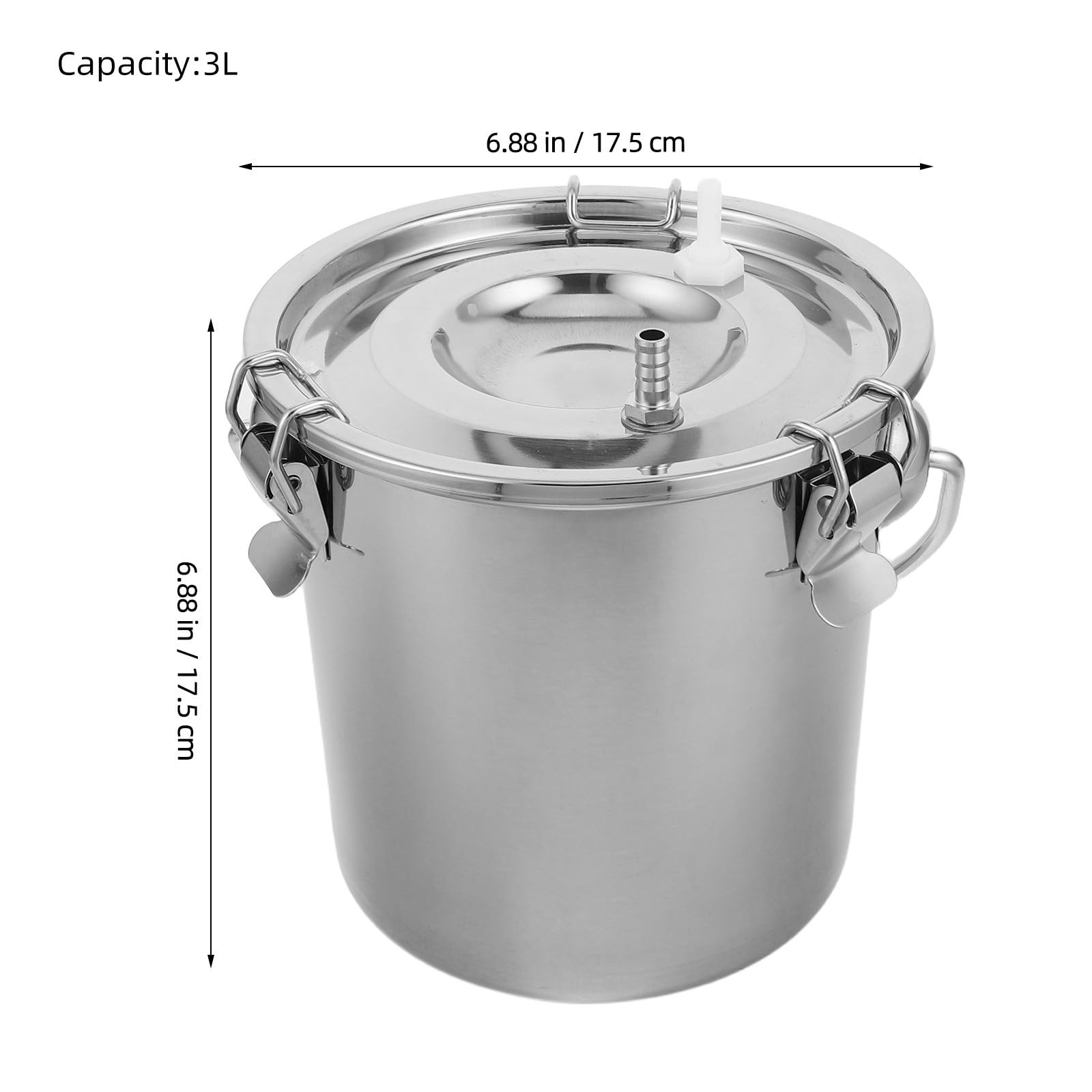Gadpiparty Manuelles Melkset für Ziegen und Kühe mit 3l Edelstahlschale Tragbares Design und Einfache Reinigung für Einsatz dem Bauernhof