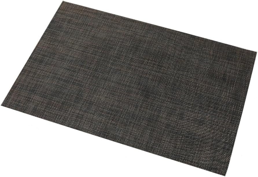 Washable Woven Coaster Placemat Non-Slip Western Placemat Insulated Table Mat(Black)