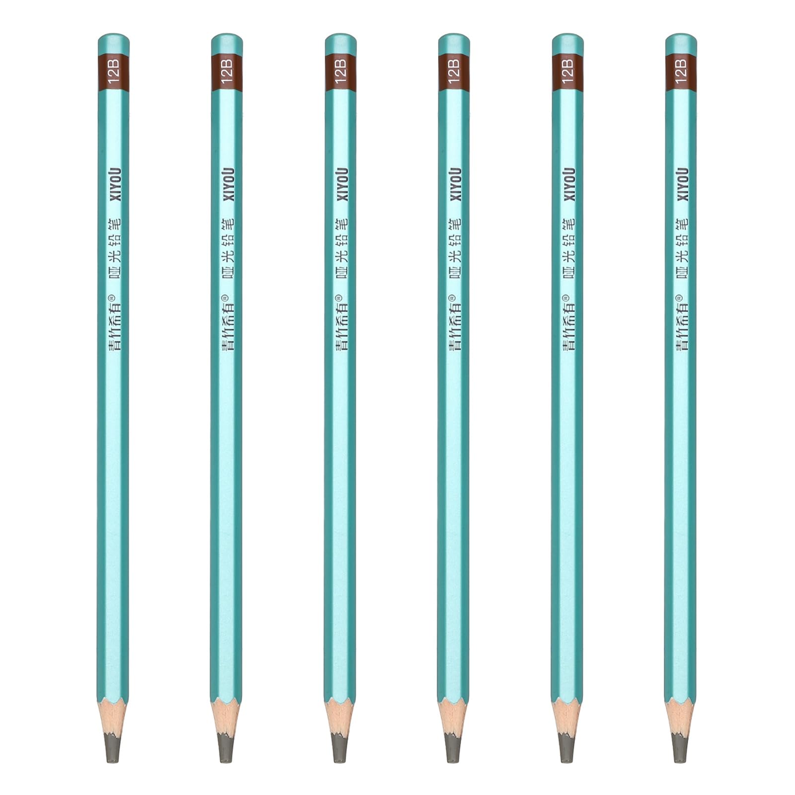PATIKIL 12B Drawing Pencils for Sketching, Set of 6 Hexagonal Graphite Sketch Pencils Professional Sketching Art Supplies for Drawing Shading Writing Art Artists Beginners, Black