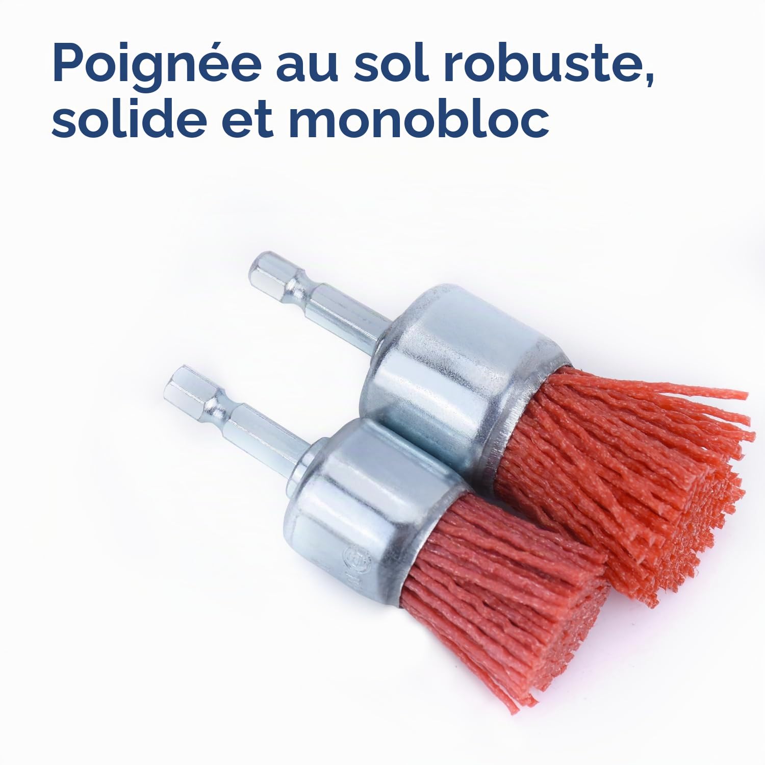 Brosse en nylon - Lot de 7 brosses en nylon pour perceuse avec tige 1/4 tige en nylons - Meuleuse d'angle - Brosses abrasives pour enlever la rouille - Couleur