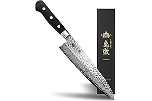 Crafted in Seki City Japan Hammered Damascus Gyutou Knife: Unparalleled Japanese Craftsmanship for Culinary Mastery