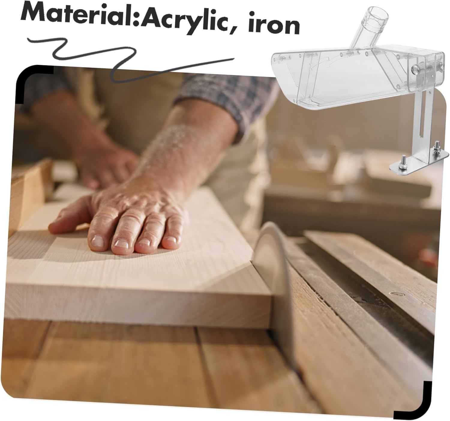 Lurrose Woodworking Table Saw Protector Saw Splitting Cutter Woodworking Accessories Dust Cover for