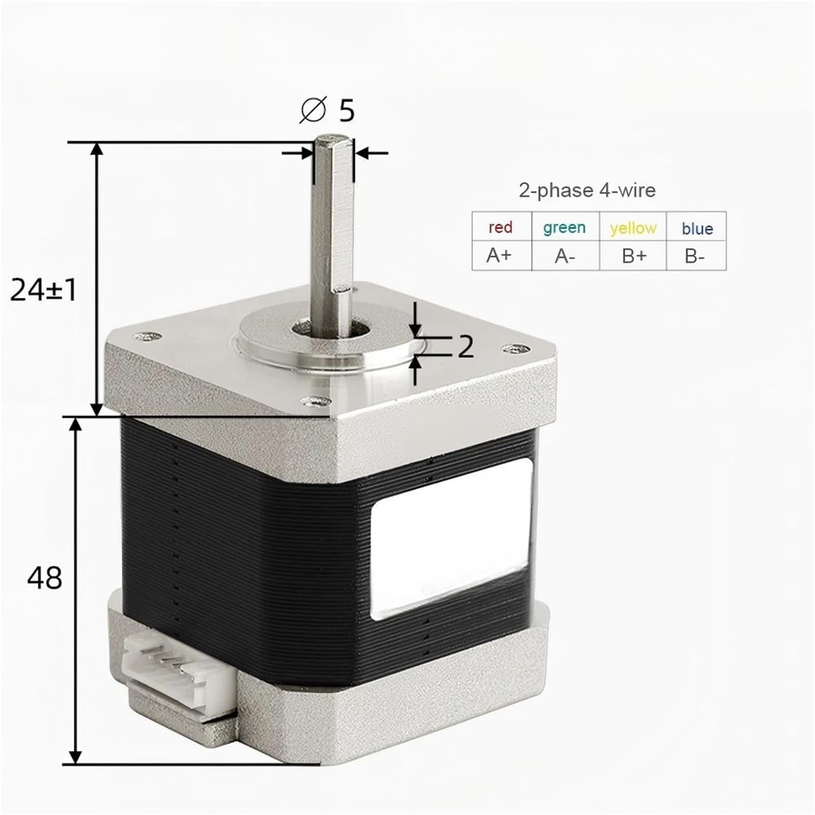 NEMA17 Schrittmotor 12V 1,8A Zweiphasen-Vierdraht-3D-Druckzubehör cnc