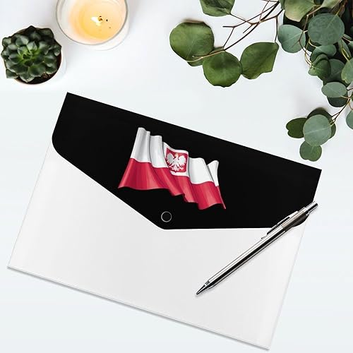 Miniatura 5 de Carpeta de archivo expansible con bandera del estado de Polonia, con bolsillo, carpetas de archivo, acordeón, organizador de documentos impreso