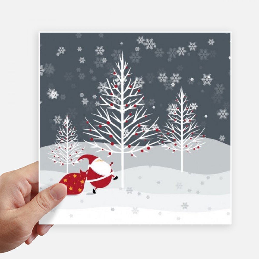 Autocollant Père Noël flocon 20 cm DIYthinker stickers PC mur