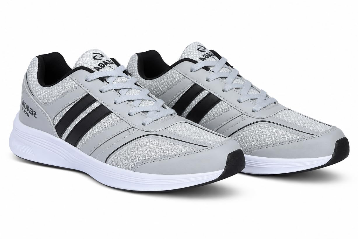Seaga Men Running Sports Shoes | Super Soft Breathable Casual Sneakers for Men | Anti-Skid Sole | Cushioned Insole | Lightweight Shoes-image-6