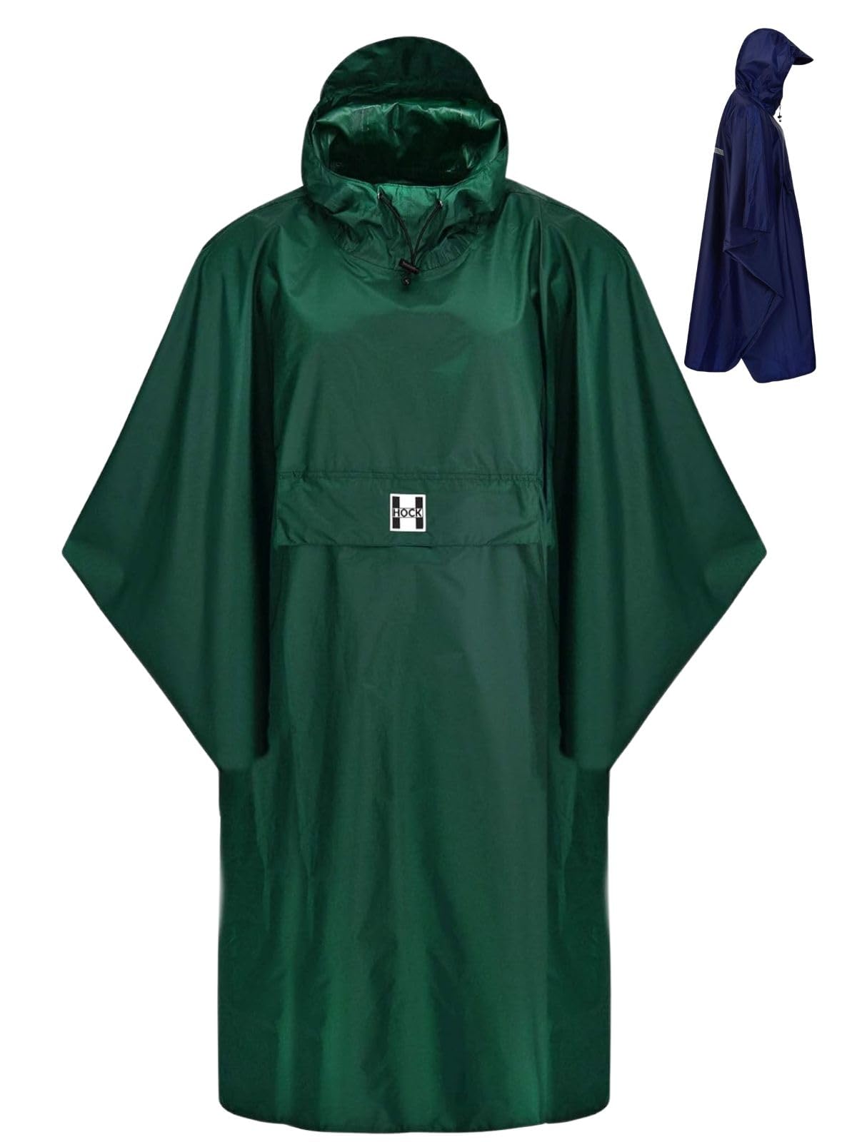 Hock - Poncho Impermeabile, Olive, X/XL