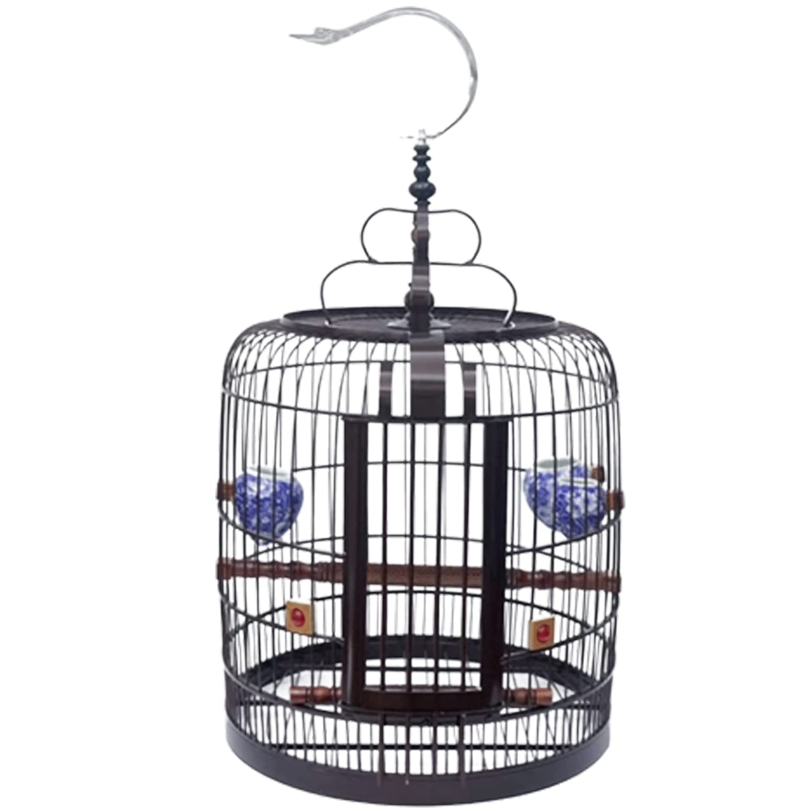 Casa degli Uccelli Gabbia per Uccelli in Lega di Alluminio, Gabbia per Uccelli sospesa con Ganci, Nido per Uccelli Ornamentale Rotondo per Allevamento, Gabbia per Uccelli in Volo Spazioso