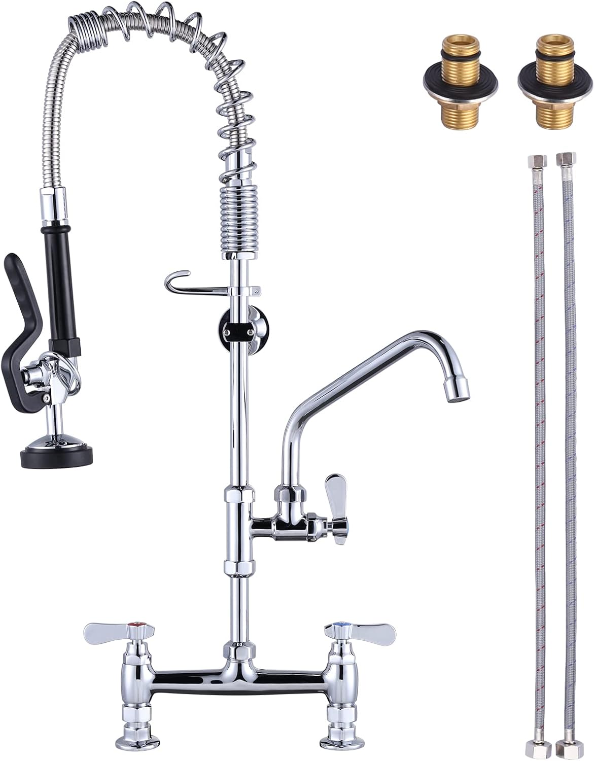 iVIGA Commercial Kitchen Faucet Deck Mount with PreRinse Sprayer 26
