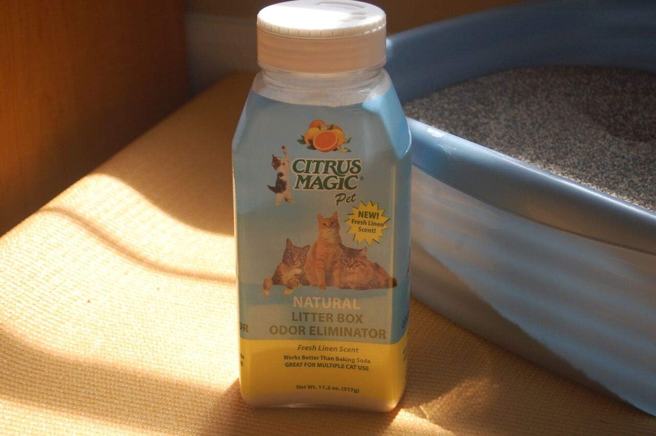 Citrus Magic Litter Box Odor Eliminator Shaker Bottle, 11.2-Ounce, Linen